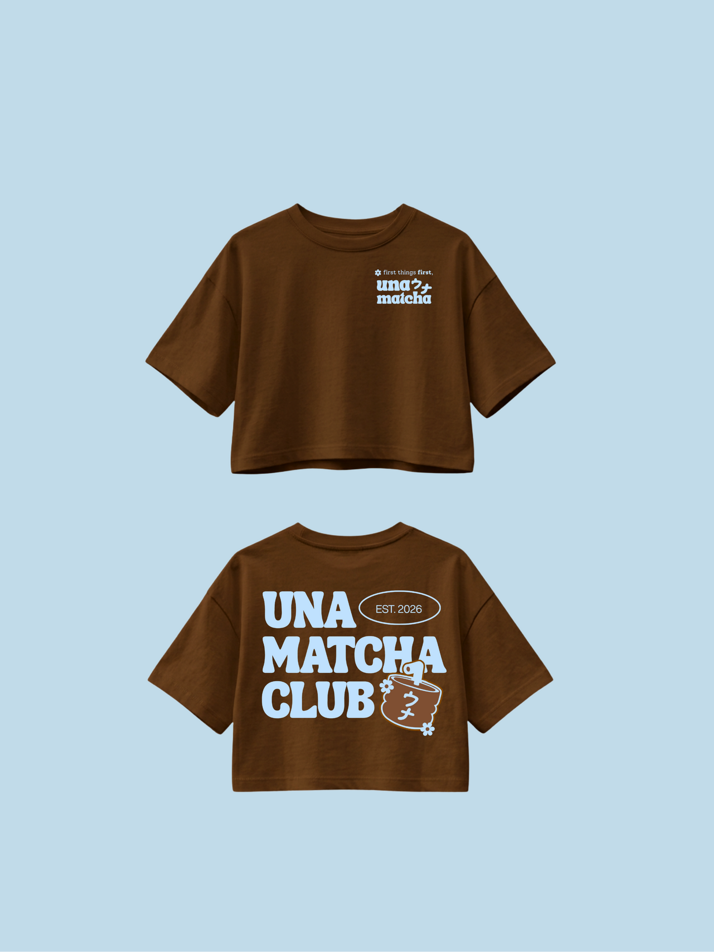 [PRE-ORDER] "Una Matcha Club" Boxy Cropped Tee