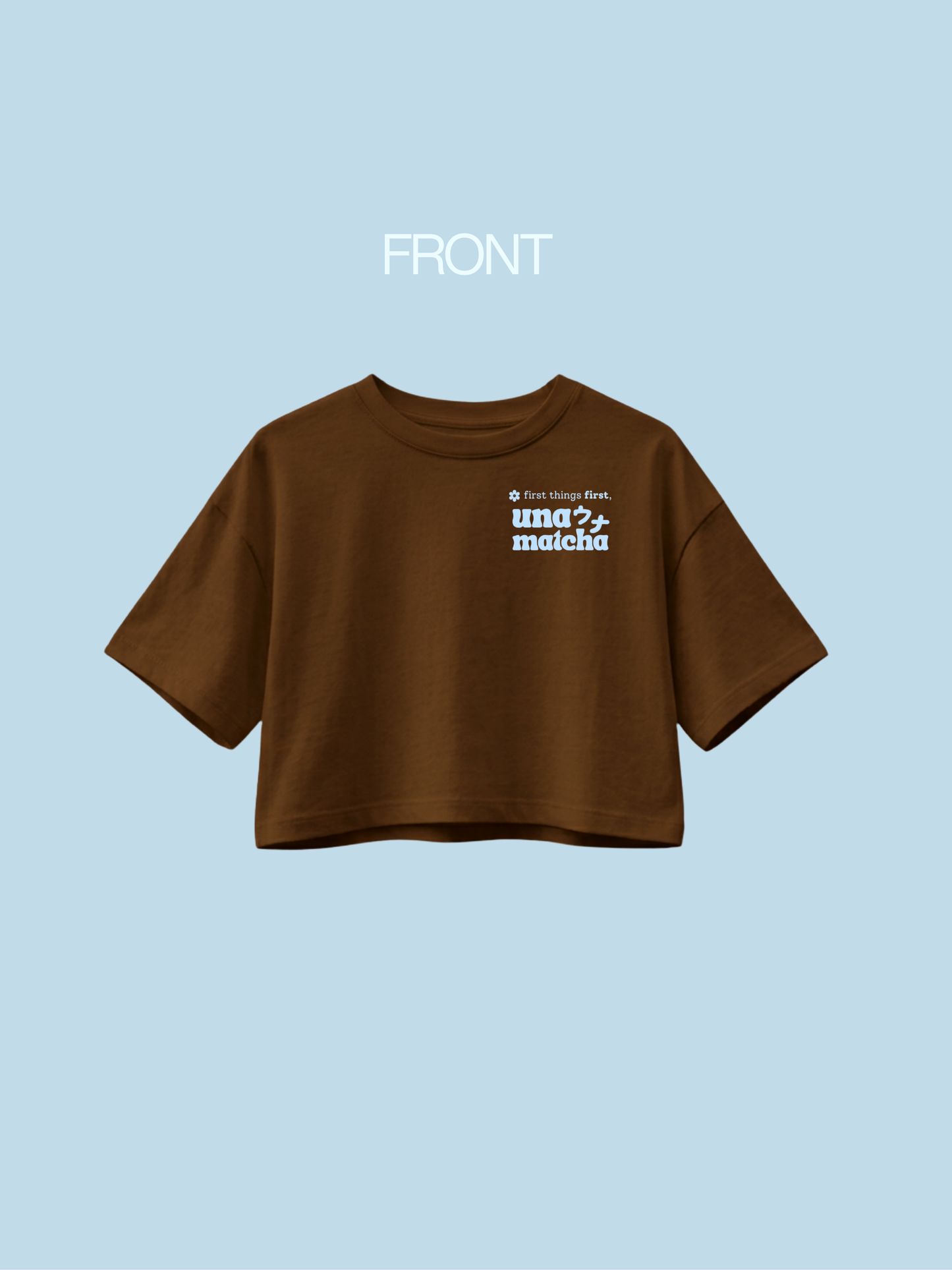 [PRE-ORDER] "Una Matcha Club" Boxy Cropped Tee