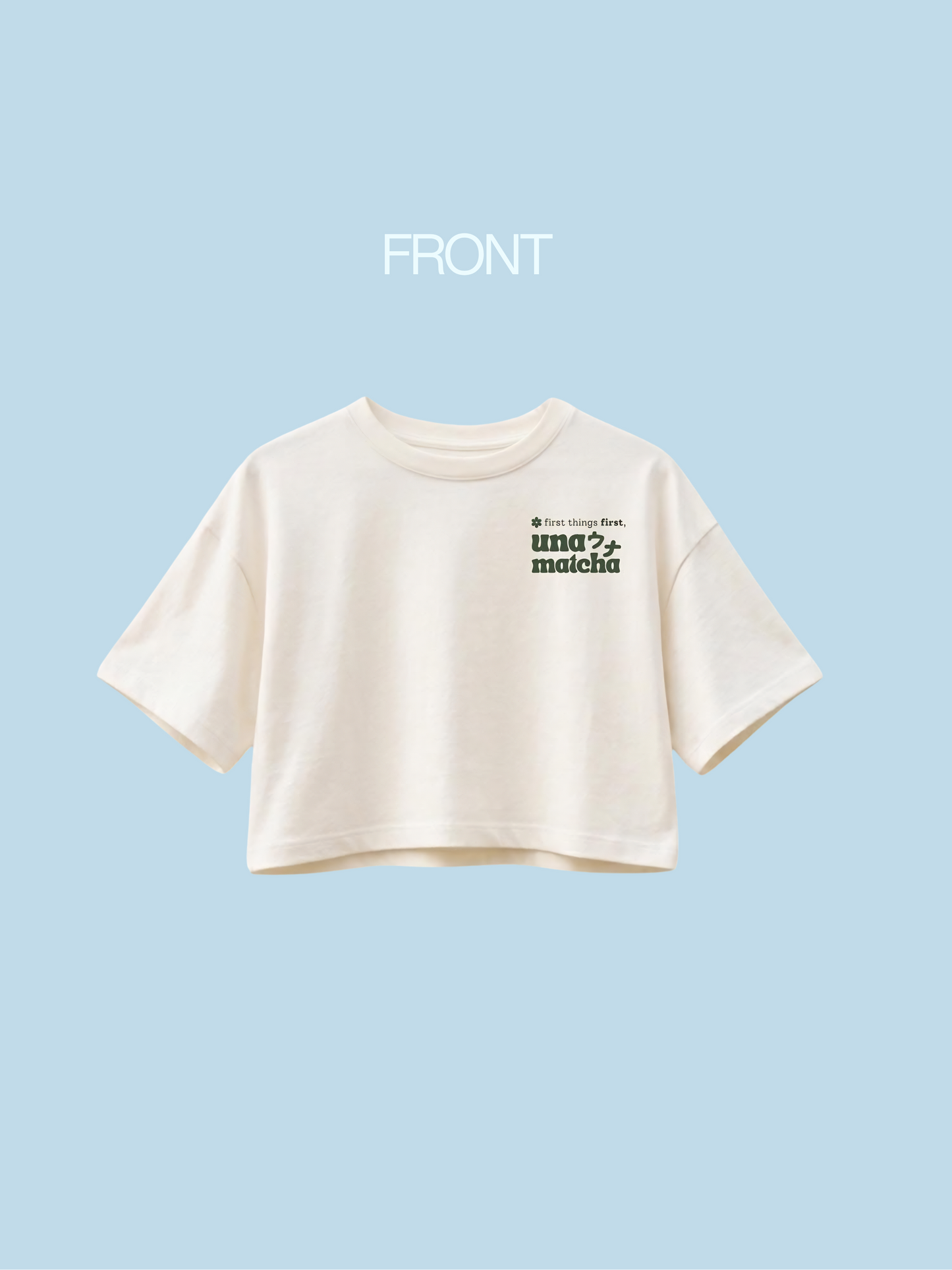 [PRE-ORDER] "Una Matcha Club" Boxy Cropped Tee