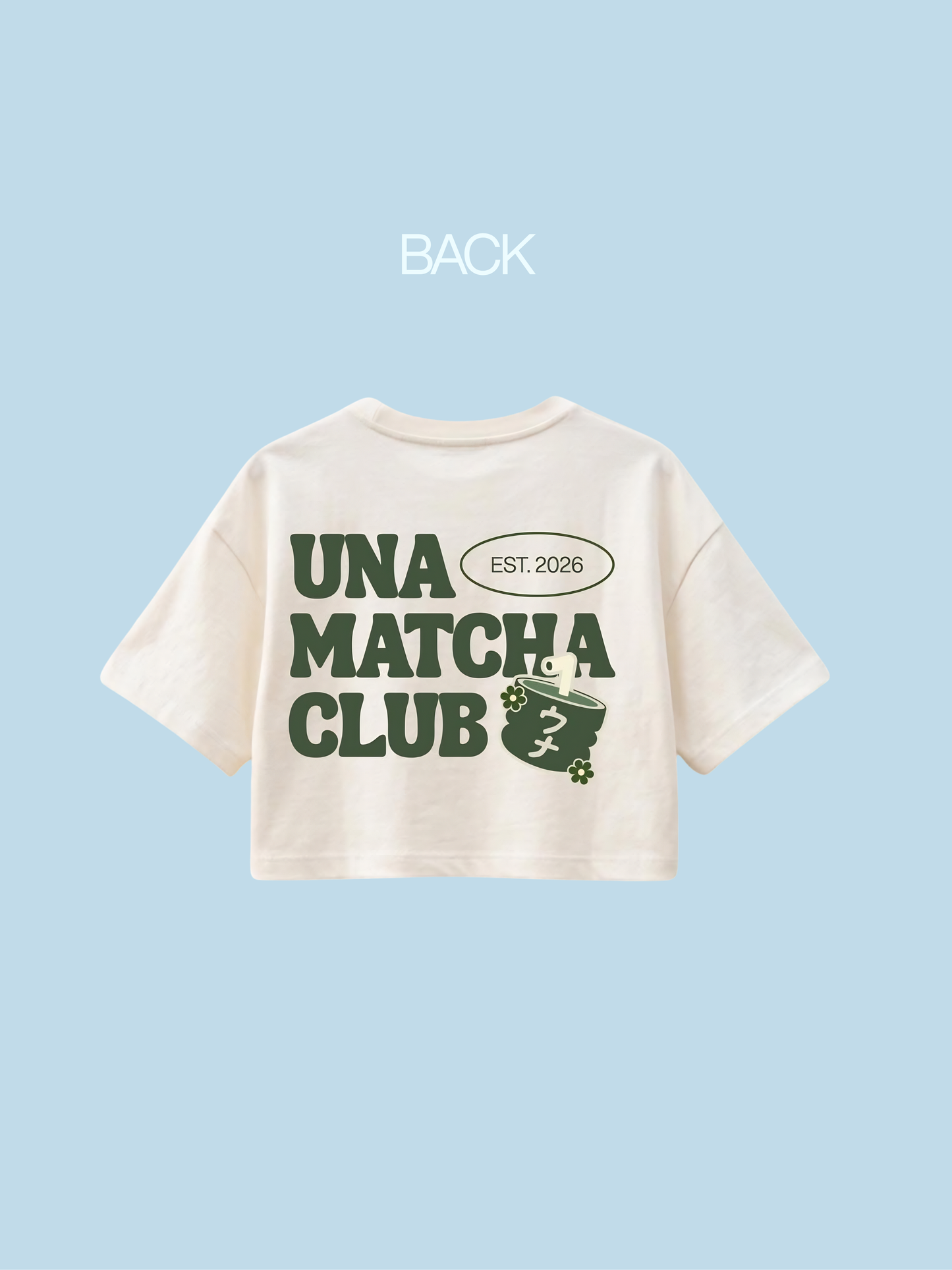 [PRE-ORDER] "Una Matcha Club" Boxy Cropped Tee