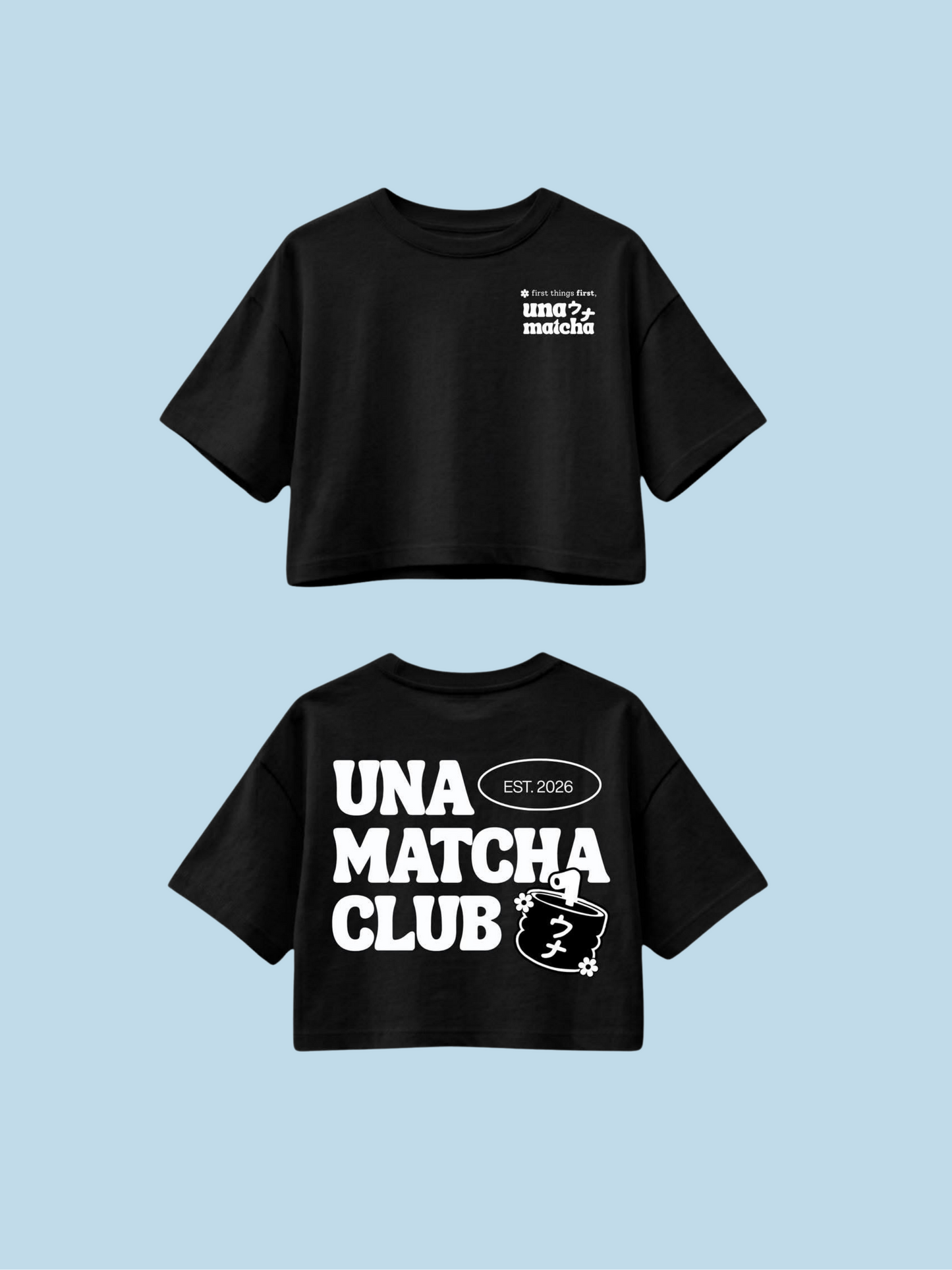 [PRE-ORDER] "Una Matcha Club" Boxy Cropped Tee