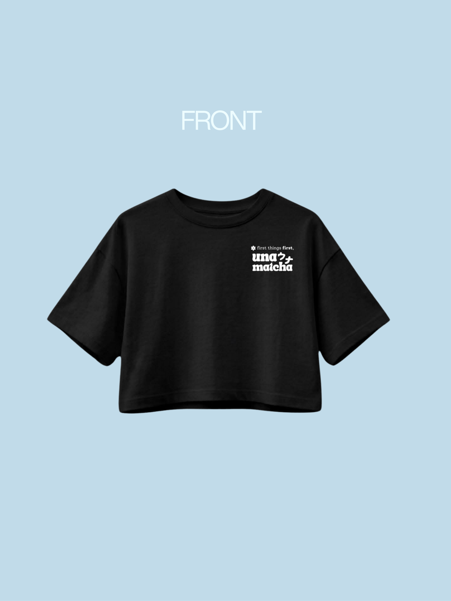 [PRE-ORDER] "Una Matcha Club" Boxy Cropped Tee
