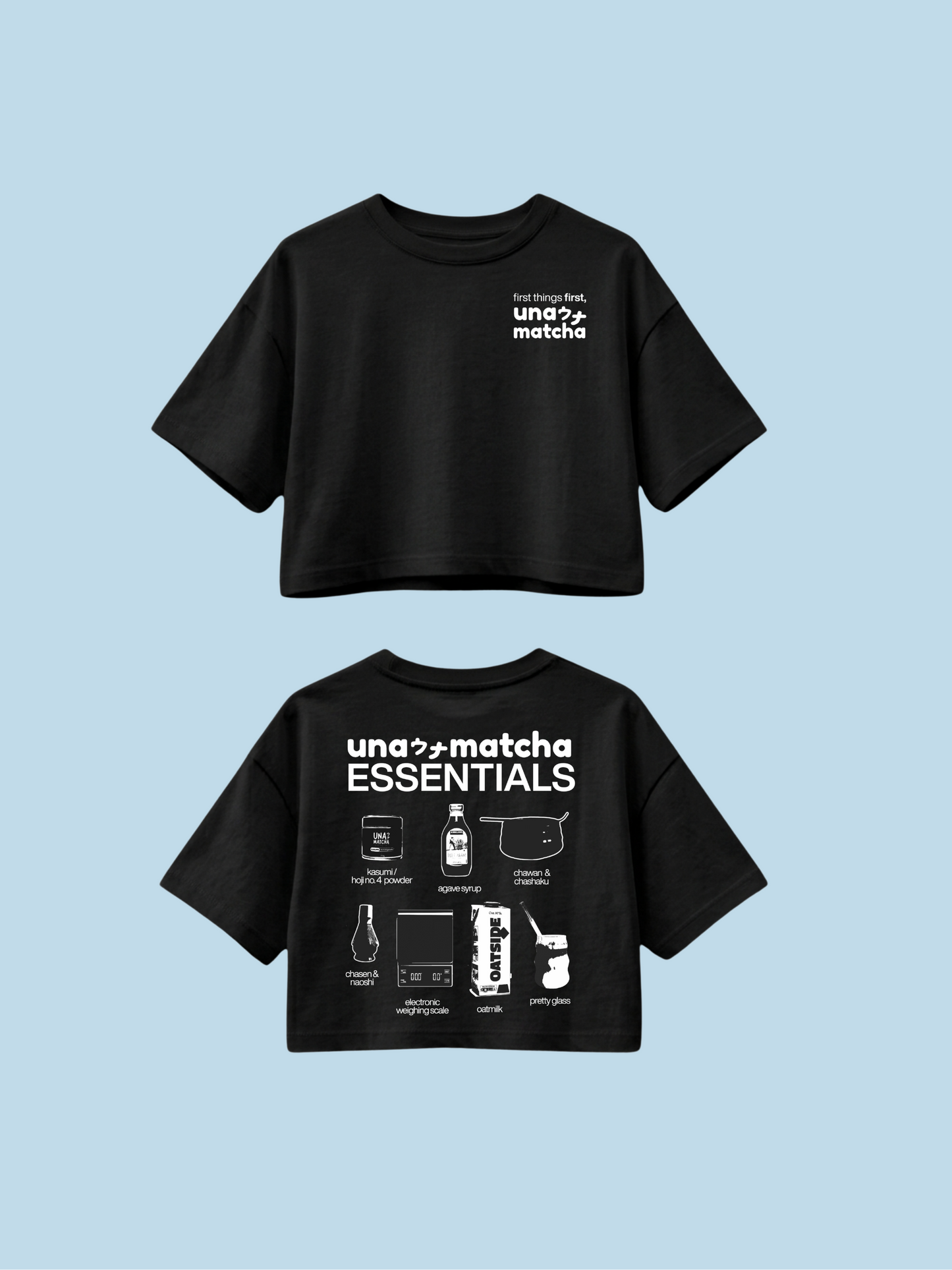 [PRE-ORDER] "Una Matcha Essentials" Boxy Cropped Tee