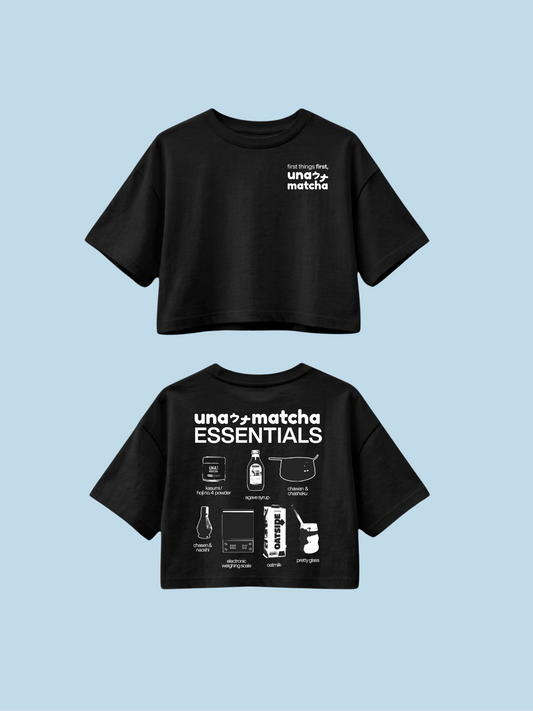 [PRE-ORDER] "Una Matcha Essentials" Boxy Cropped Tee