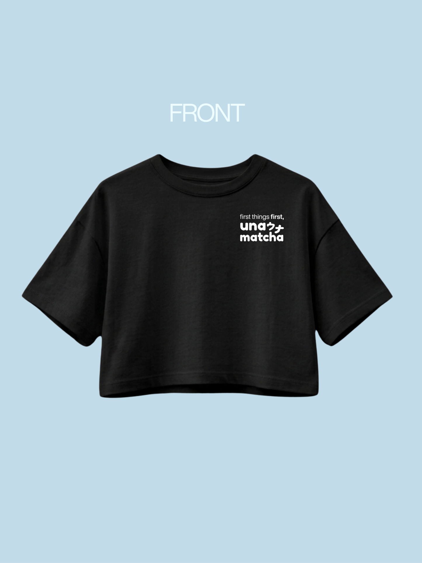 [PRE-ORDER] "Una Matcha Essentials" Boxy Cropped Tee
