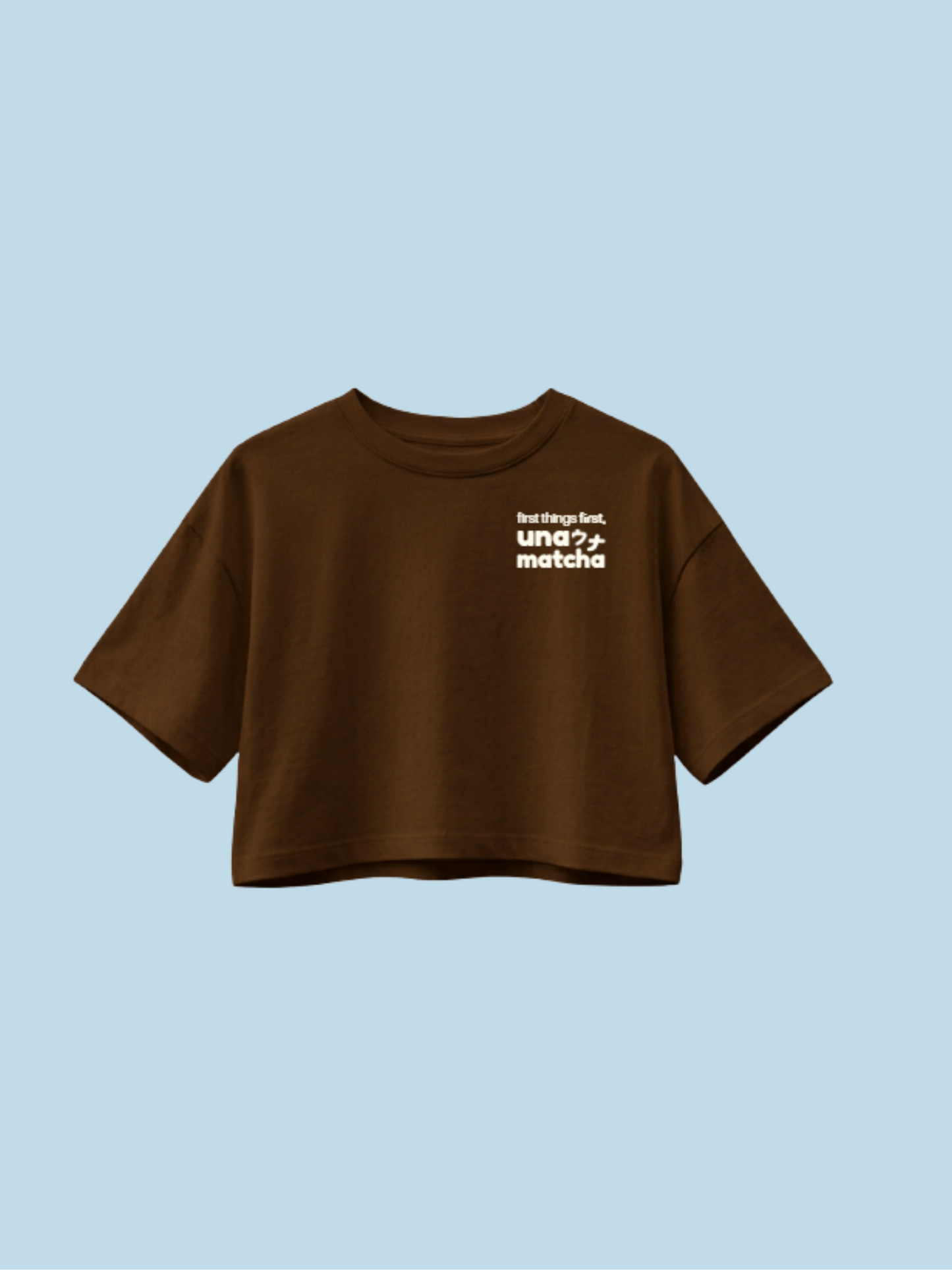 [PRE-ORDER] "Una Matcha Essentials" Boxy Cropped Tee