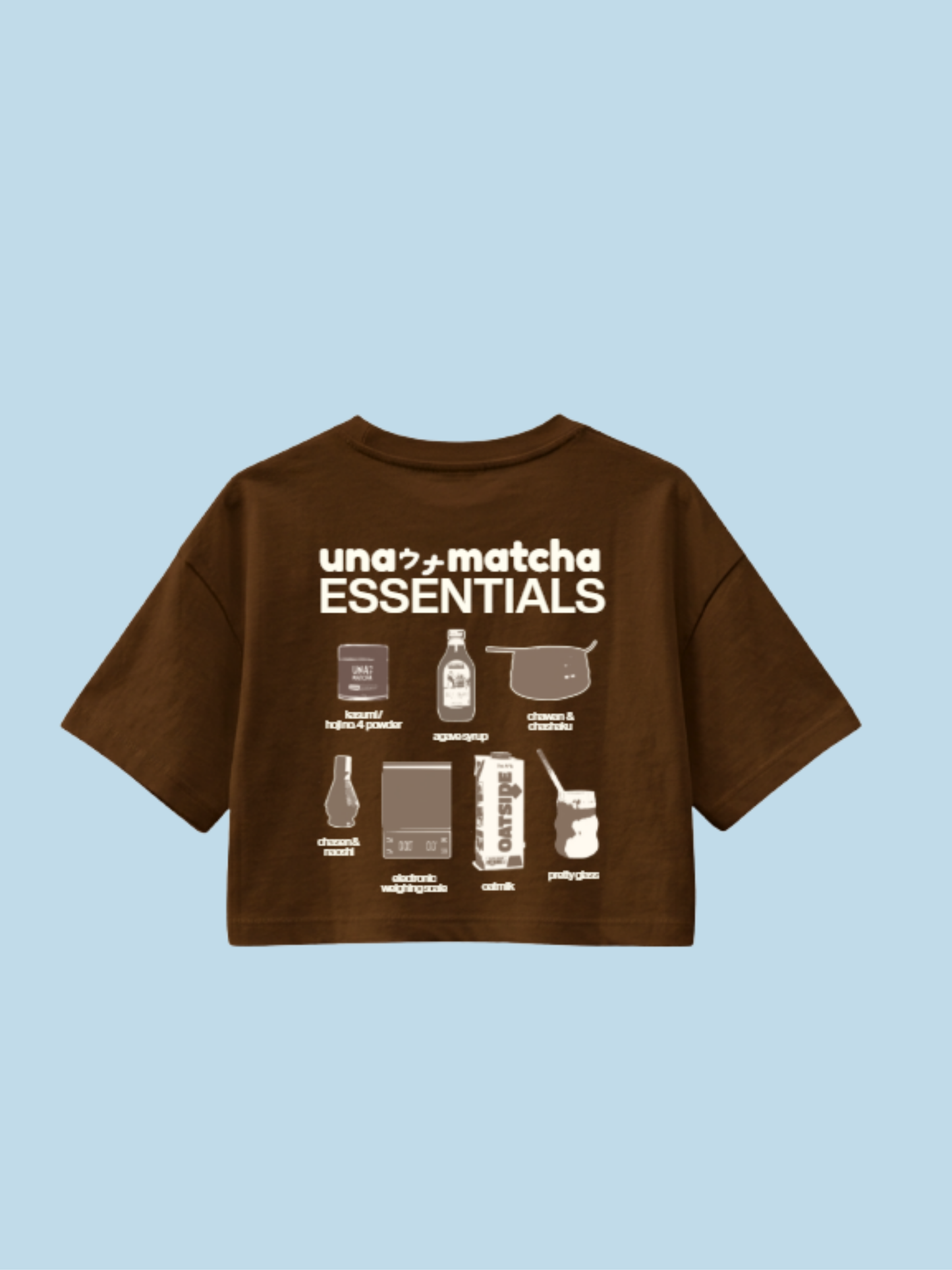 [PRE-ORDER] "Una Matcha Essentials" Boxy Cropped Tee