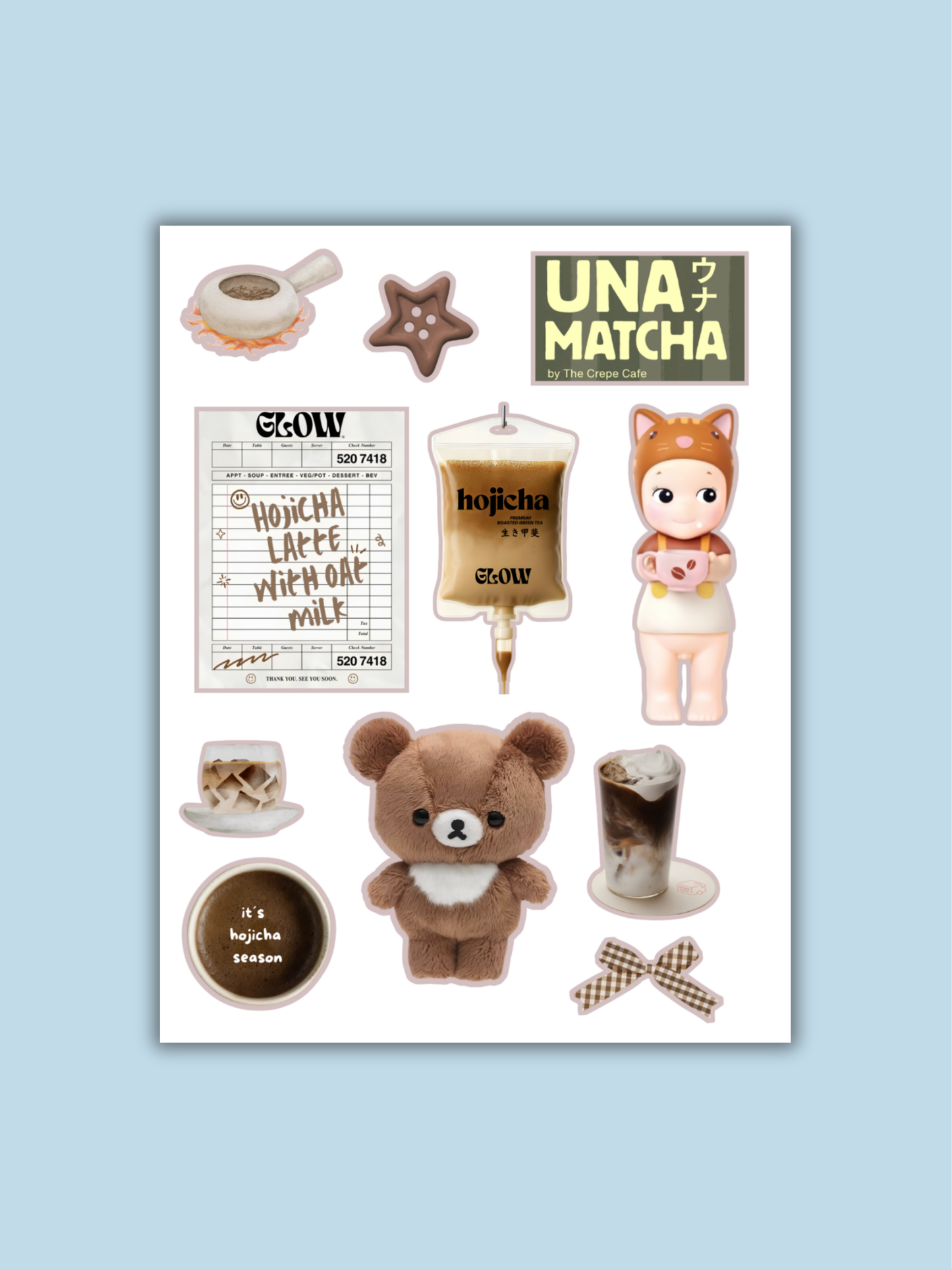 [ADD-ON] Una Matcha Sticker Packs (Matcha, Hojicha)