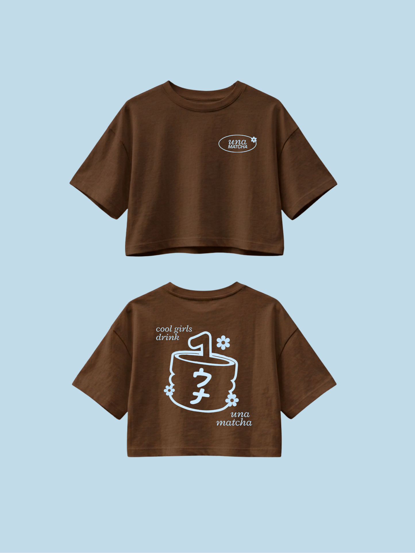 [PRE-ORDER] "Cool Girls Drink Una Matcha" Boxy Cropped Tee