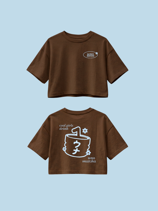 [PRE-ORDER] "Cool Girls Drink Una Matcha" Boxy Cropped Tee